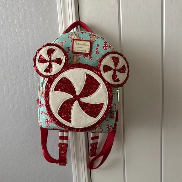 Loungefly | Bags | Loungefly Red And White Peppermint Mini  display picture 1